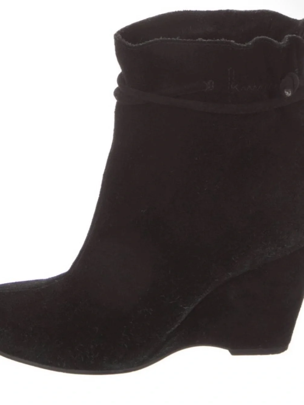 kate spade Black Suede Ankle Booties